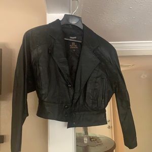 Byrnes & Baker leather jacket with zip out liner
